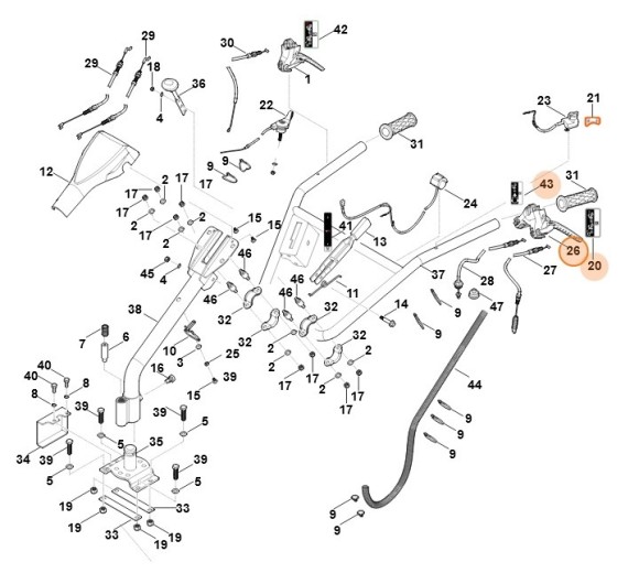 Важіль зліва STIHL 62517103501