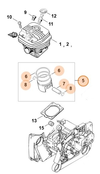 Поршень O 54 мм (11220302005)