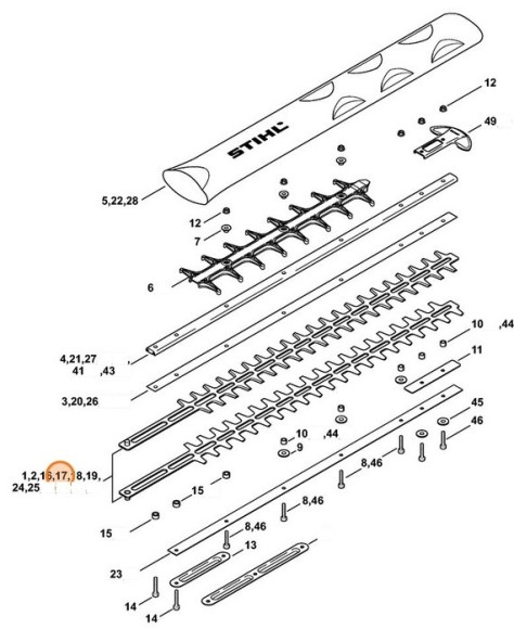Ніж 600мм/24"Т STIHL 42377106051