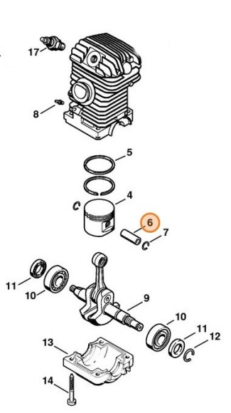 Поршньовий палець STIHL 41190341500