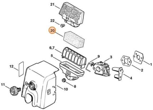 Фильтр воздушный (11231240800)