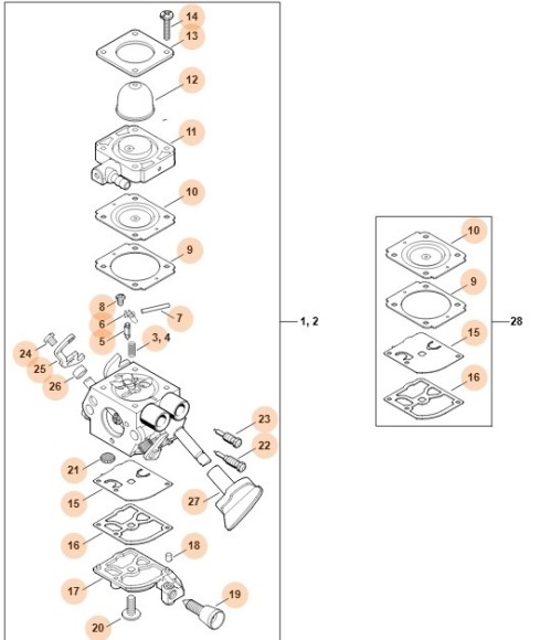 Карбюратор 4241/32 STIHL 42411200632