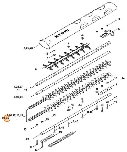 Ніж 750мм/30"Т STIHL 42377106052