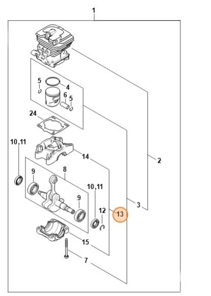 Комплект картера STIHL 11480202100
