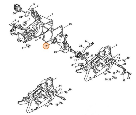 Радіальний шарикопідшипник 15х32х8 STIHL 95030030322