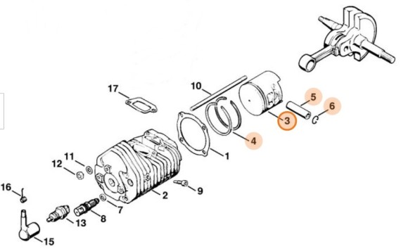 Поршень O 58 мм (11110302002)