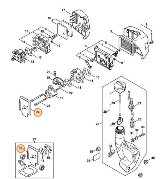 Ущільнення STIHL 41401290906