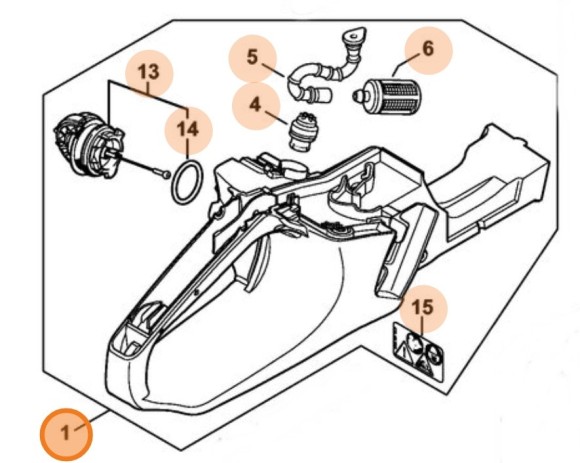 Корпус топливного бака (11413500824)
