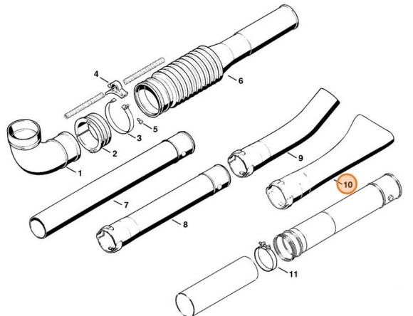 Насадка плоская, изогнутая (42037018300)
