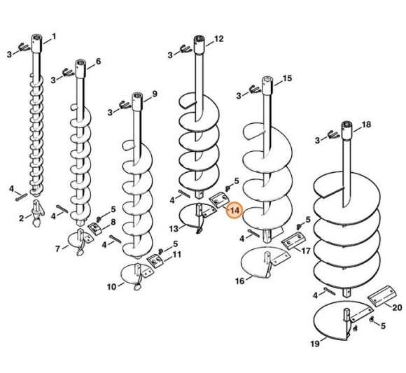 Ніж 120мм STIHL 44046823103