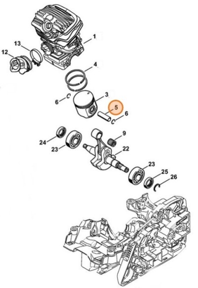 Поршньовий палець STIHL 11410341503