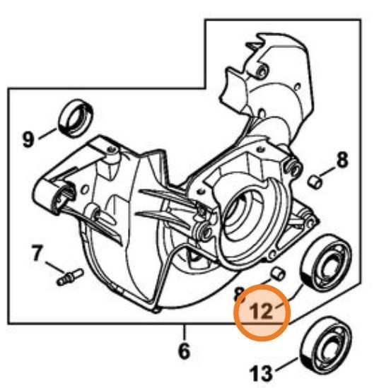 Радіальний шарикопідшипник 15х35х11 STIHL 95030030361