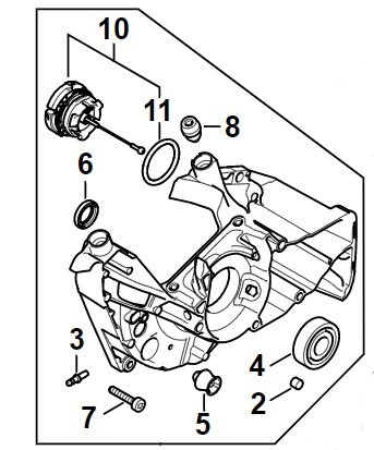 Половина картера - Сторона вентилятора STIHL 11470202601