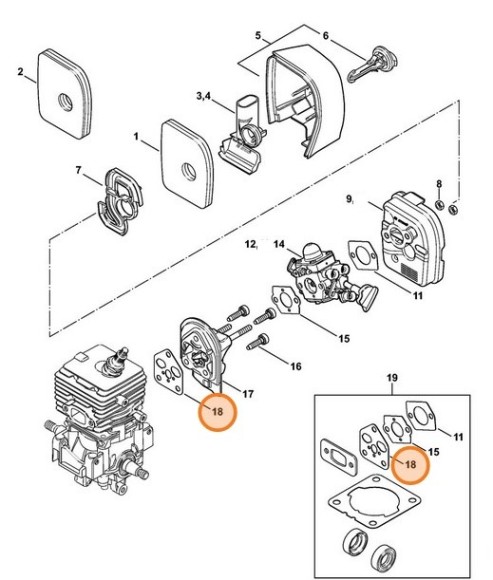 Ущільнення STIHL 41441290900