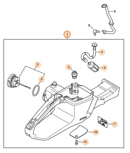 Корпус топливного бака (11423500804)