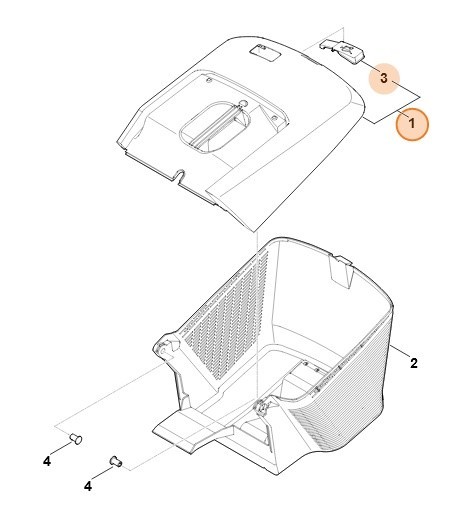 Верхня кришка травозбірника STIHL WA417602100