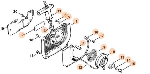 Корпус вентилятора с пусковым устройством (11280802104)