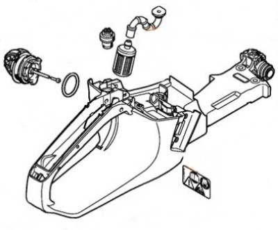 Корпус паливного бака STIHL 11433500807