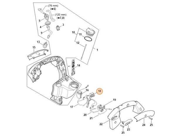 Основной рычаг управления дроссельной заслонкой (42411821001)