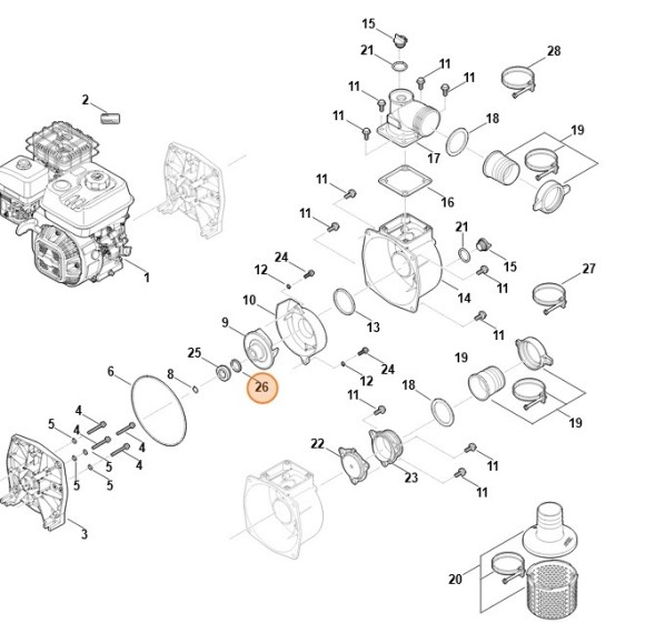 Сальник лопастного колеса (VB040290505)