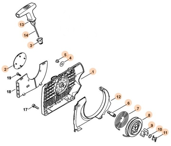 Корпус вентилятора с пусковым устройством (11280802115)