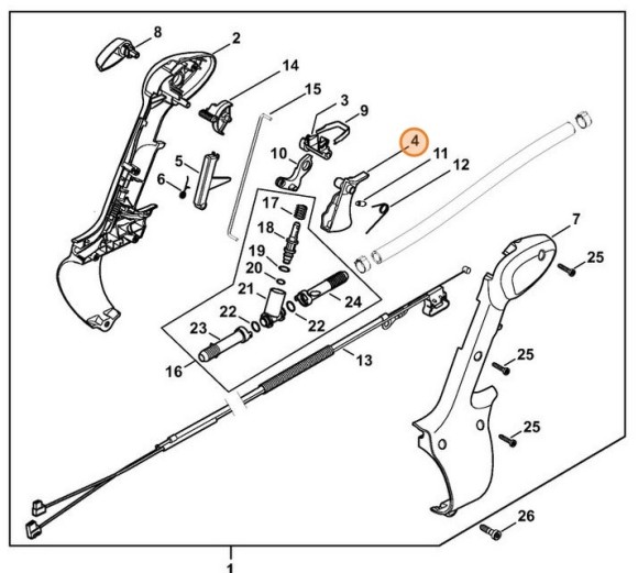 Основной рычаг управления дроссельной заслонкой (42441821000)