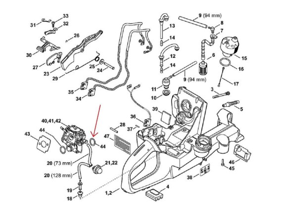 Круглое уплотняющее кольцо STIHL 96459457588