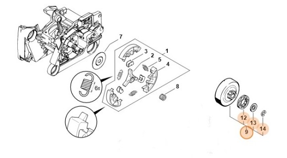 Кольцевая цепная передача колес 3/8\ (11220071001)