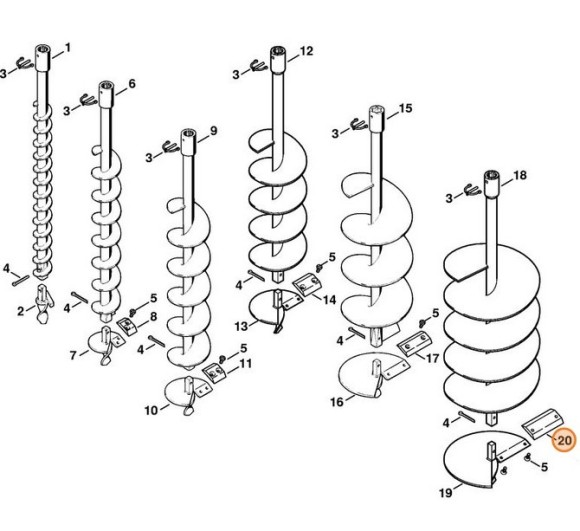 Ніж 200мм STIHL 44046823105