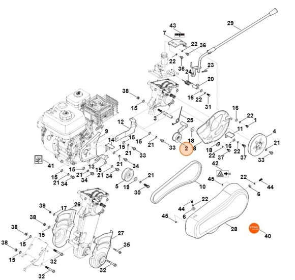 Важіль натяжного ролика STIHL 62507109200
