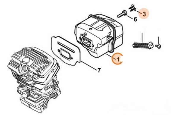 Глушитель выхлопа (11411400608)