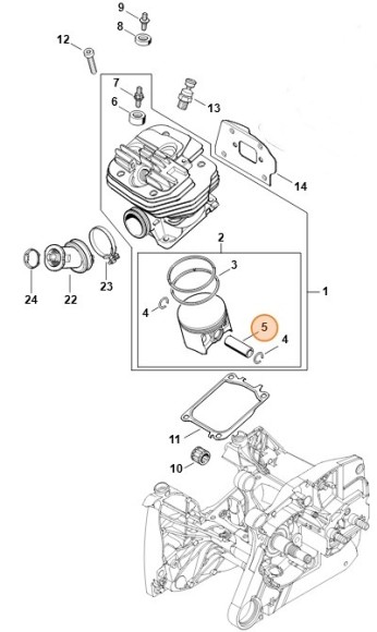 Поршньовий палець 12х8х35 STIHL 11440341500