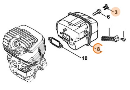 Глушитель выхлопа (11411400611)
