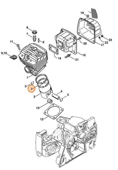 Кольцо поршневое O 60x1,2 мм (11240343010)