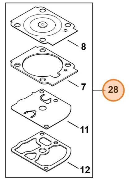 Комплект компонентов карбюратора (11400071701)