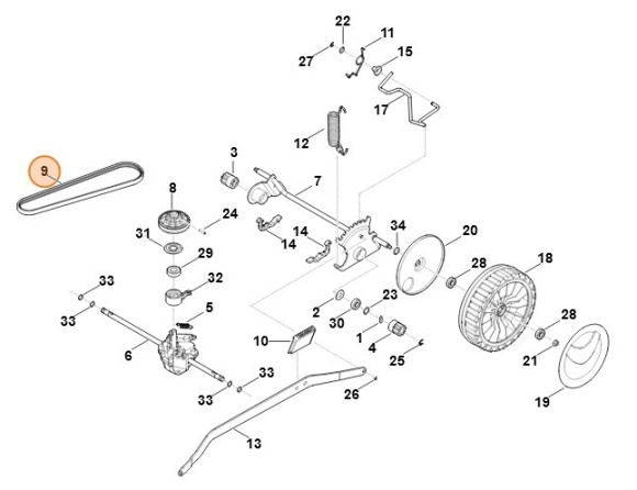 Клиновий ремінь STIHL 63647042100 Клиновий ремінь STIHL 63647042100