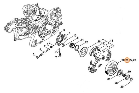 Кольцевая цепь передачи колесный комплект 8 Z (11410071003)