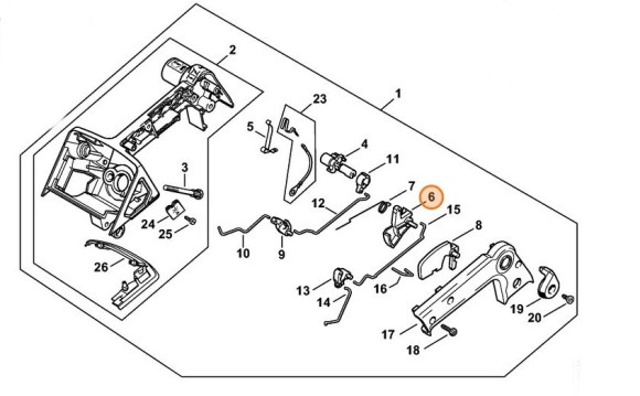 Основной рычаг управления дросселем (11291801500)