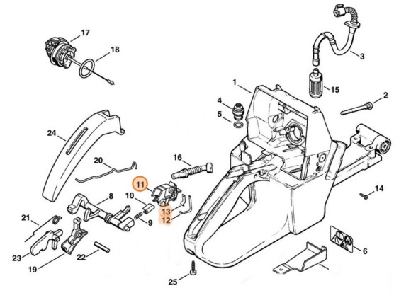 Корпус вимикача STIHL 11281803501