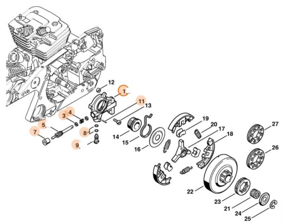 Mасляний насос STIHL 11286403206