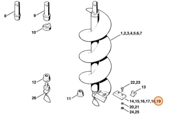 Ніж діам.350мм STIHL 44026823140