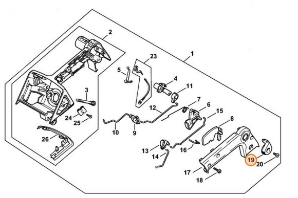 Рукоятка перемикання STIHL 11291825100