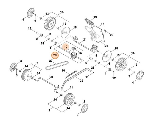 Коробка передач в зборі STIHL WB216400100