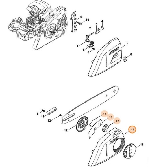 Крышка звездочки цепи (11436401731)