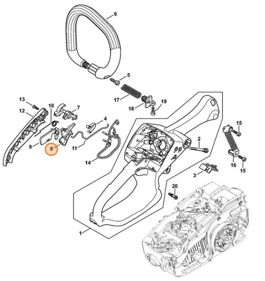 Основной рычаг управления дросселем (11371801501)