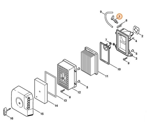 Важіль привода повітряної заслонки STIHL 42231216101