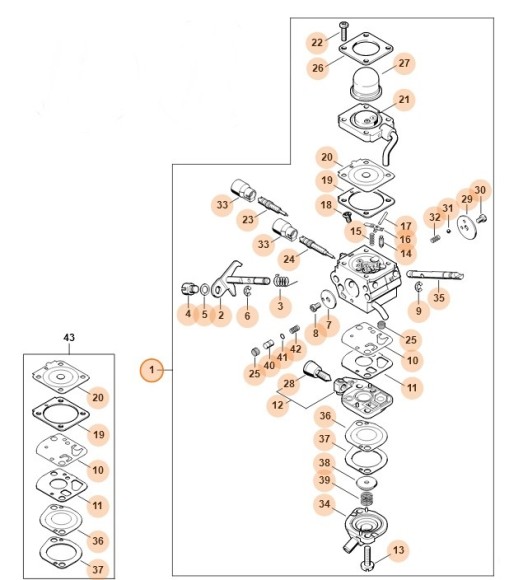 Карбюратор C1Q-S110E (41801200604)