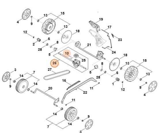 Коробка передач в зборі STIHL WB226400100