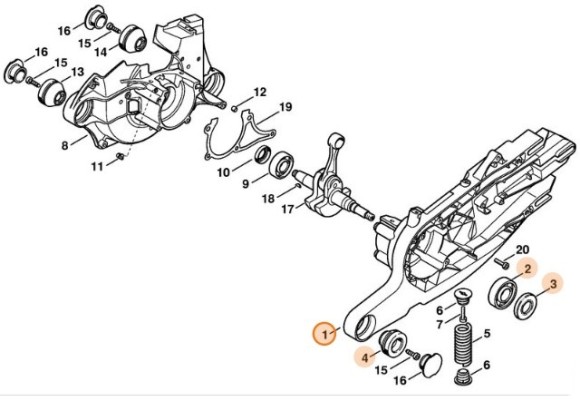 Половина картера STIHL 42240202910