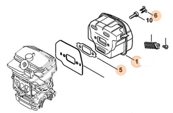 Глушитель выхлопа (11431400665)